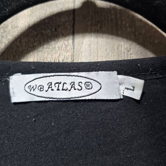 WB Atlas Vintage Y2K Black Cross Angel Wing Embellished Tee - Picture 5 of 6